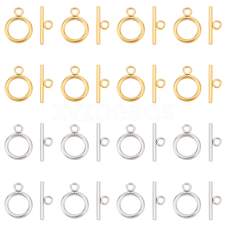 Unicraftale 304 Stainless Steel Ring Toggle Clasps STAS-UN0002-21-1