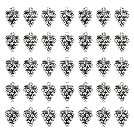 SUNNYCLUE 100Pcs Grape Tibetan Style Alloy Pendants TIBEP-SC0002-47-1