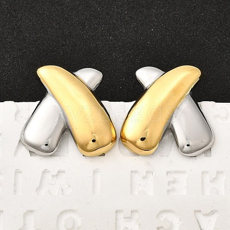 304 Stainless Steel Stud Earrings EJEW-D308-02PG-1
