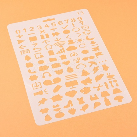 Plastic Reusable Drawing Painting Stencils Templates DIY-F018-B13-1